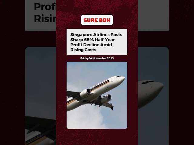 Singapore Airlines Posts Sharp 68% Half-Year Profit Decline Amid Rising Costs