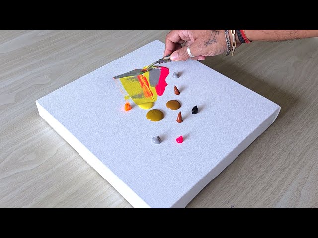 Mesmerizing Abstract in Minutes / Acrylic Painting Using Various Tools / 365 Days Challenge / Day#33