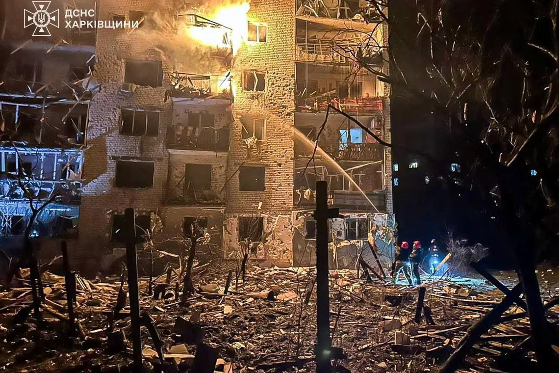 Russian missile strike kills three, wounds 10 in Kharkiv region, Ukraine says