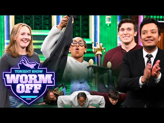Tonight Show Worm-Off | The Tonight Show Starring Jimmy Fallon