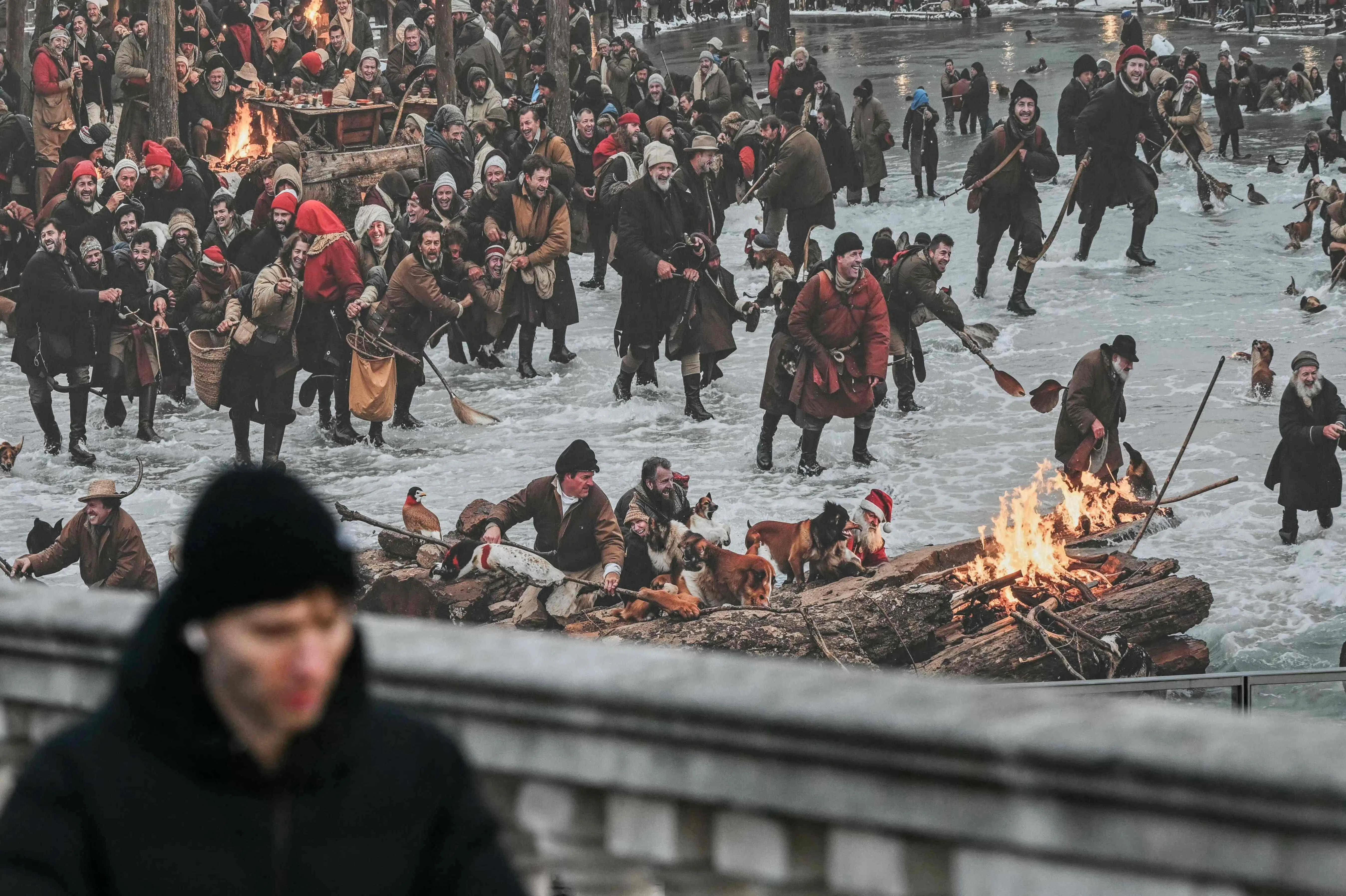 ‘Beggars belief’: Londoners baffled by bizarre Christmas mural