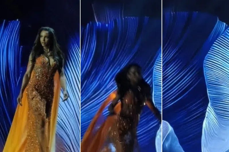 Miss Universe Jamaica exits pageant on stretcher after shocking fall off stage