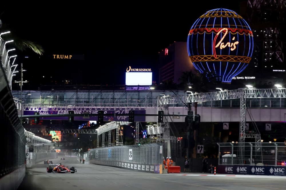 Leclerc sets the pace under Vegas lights, Norris brushes wall in tricky opener