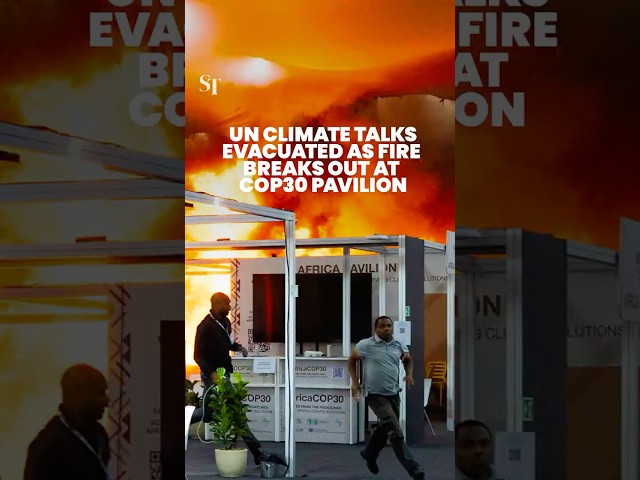 Fire causes UN climate talks in Brazil to be evacuated as blaze breaks out at COP30 pavilion