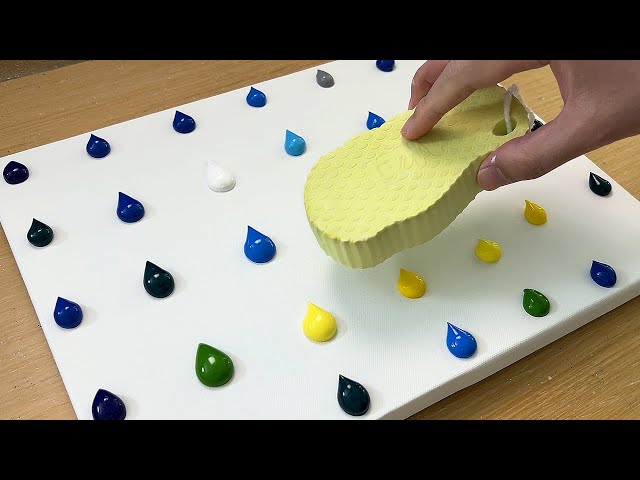 Sponge Painting Technique for Beginners / Easy Acrylic Painting