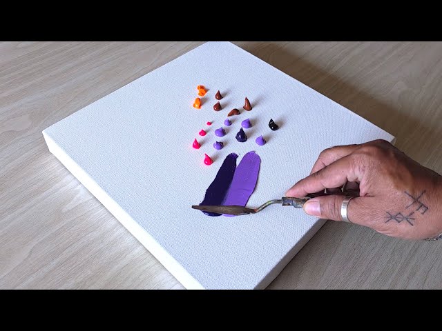 Abstract Painting Demo / Acrylic Painting Technique / 365 Days Challenge / Day #40