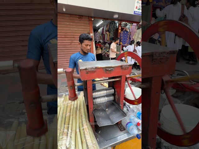Making Of Sugarcane Juice With Manual Machine