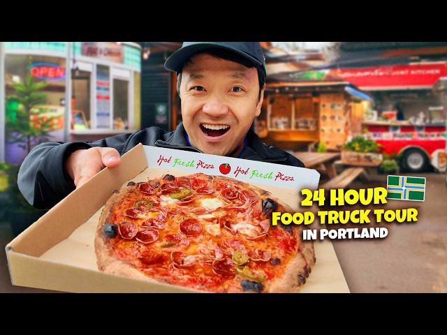24 Hours Eating ONLY Food Truck Eats in Portland Oregon | FOOD TRUCK Sushi!