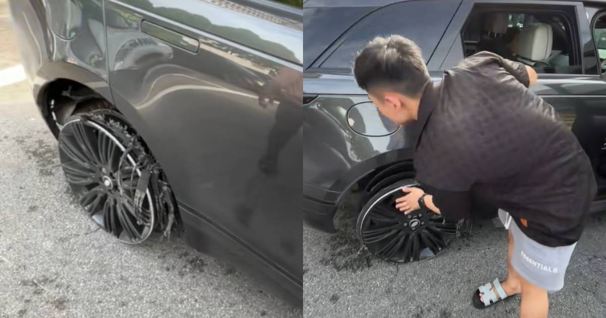 Malaysian man drives car with blown tyre in KL, tests positive for drugs