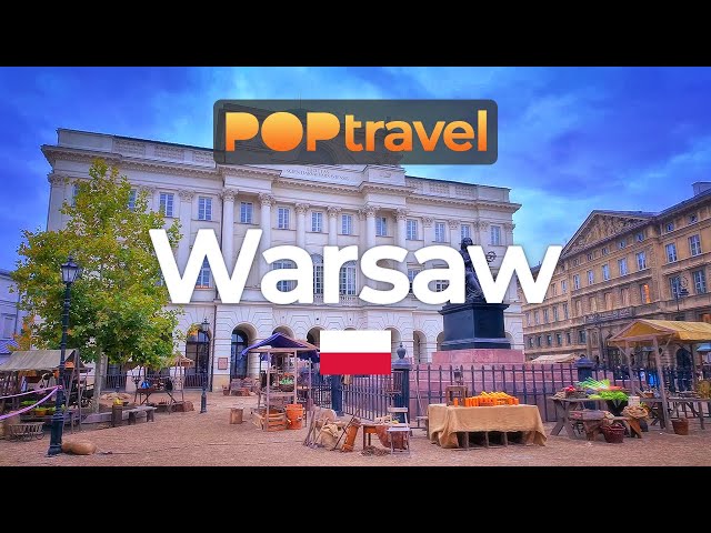 WARSAW, Poland 🇵🇱 - Autumn Tour - 4K HDR with captions