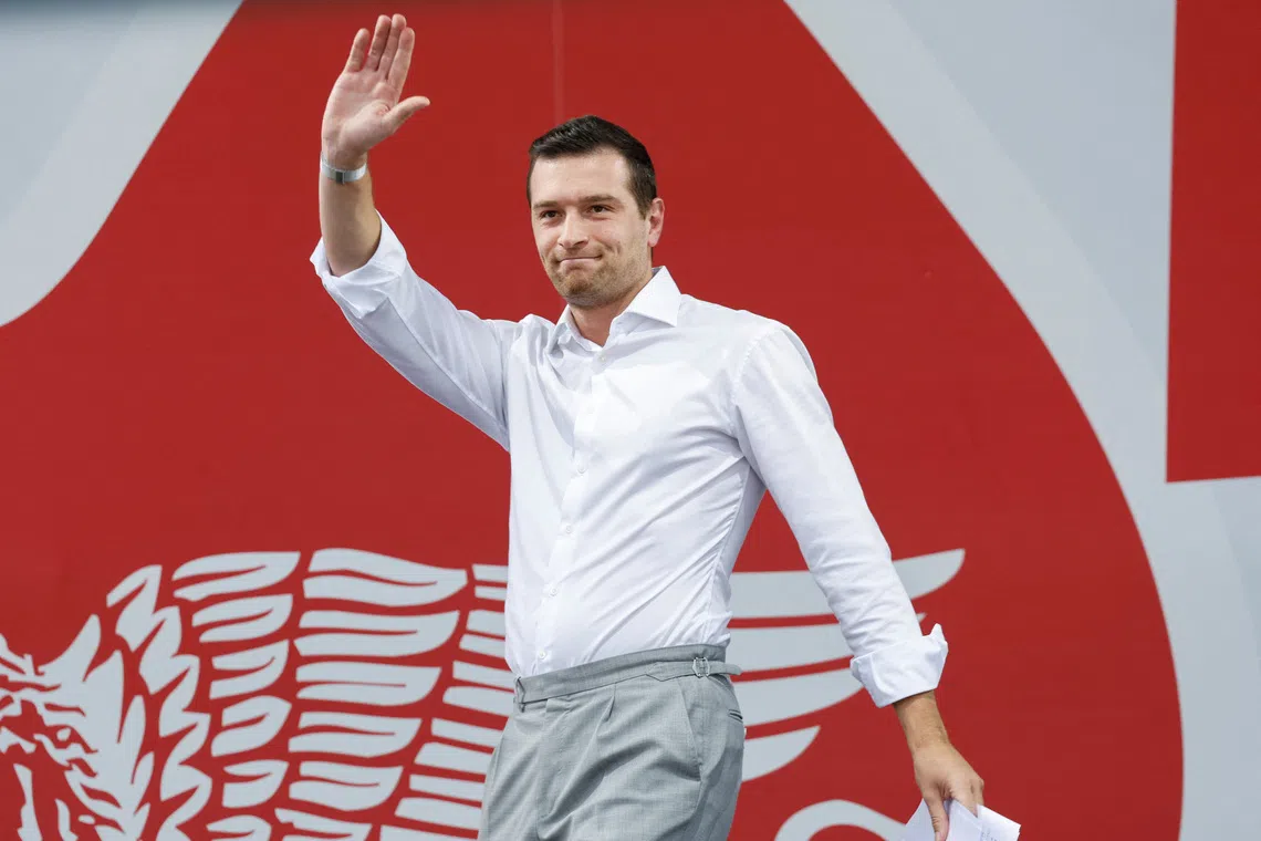 French poll shows far-right leader Bardella winning presidential election