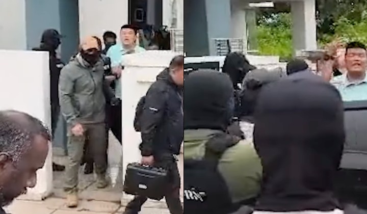 [Watch] Businessman Albert Tei Allegedly Arrested By Balaclava-Clad MACC Officers In Dramatic Raid