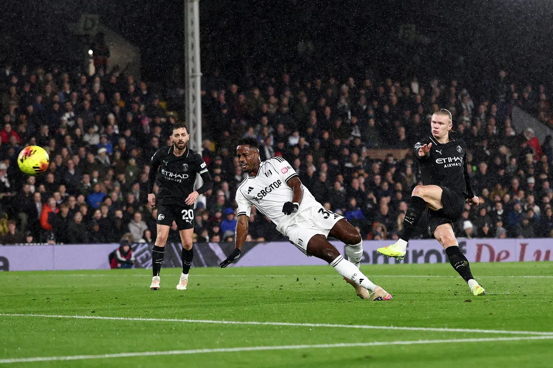 Haaland makes history as Man City hold off charging Fulham in wild 5-4 victory