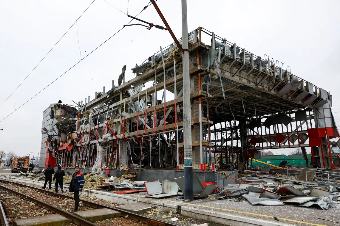 Russian drones, missiles hit Ukraine power and transport sectors, Kyiv says