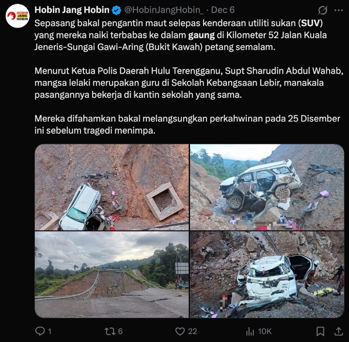 SUV Ravine Tragedy: If A Road Is Blocked By Concrete Barriers, Public Reminded Not To DIY A Path!