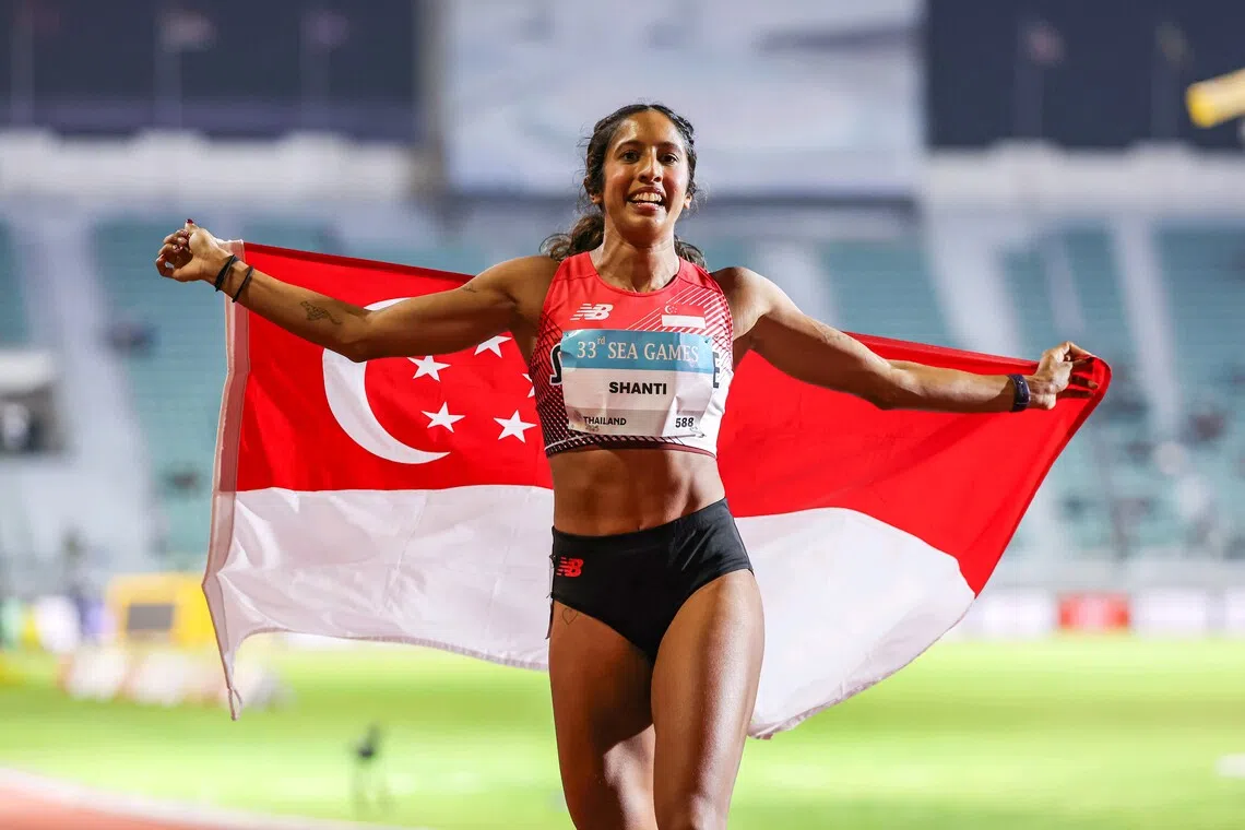 SEA Games 2025: Singapore’s Shanti Pereira retains 100m title