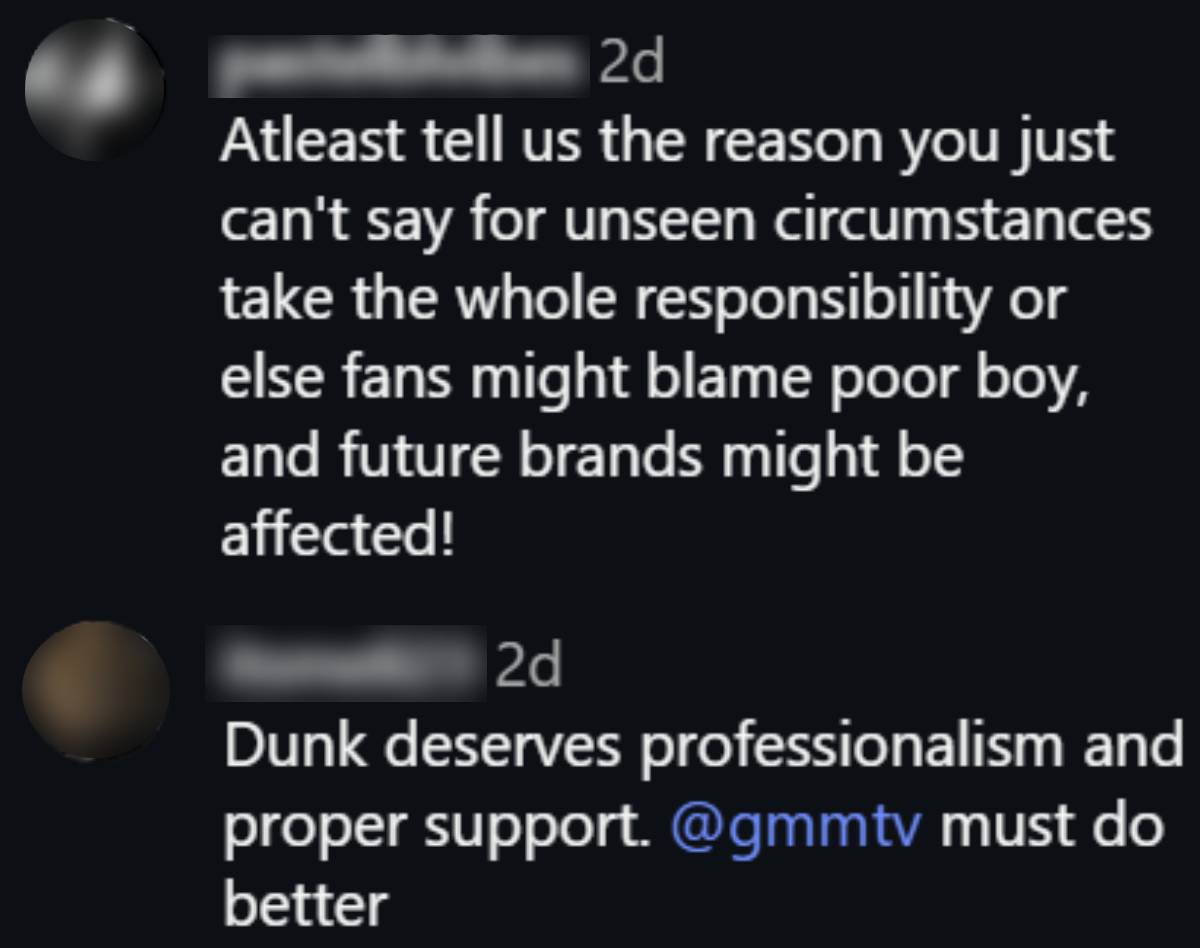 Dunk Natachai asked Tay Tawan to 'take good care of my fans' after 'documentation issues' left former unable to attend Singapore fan party