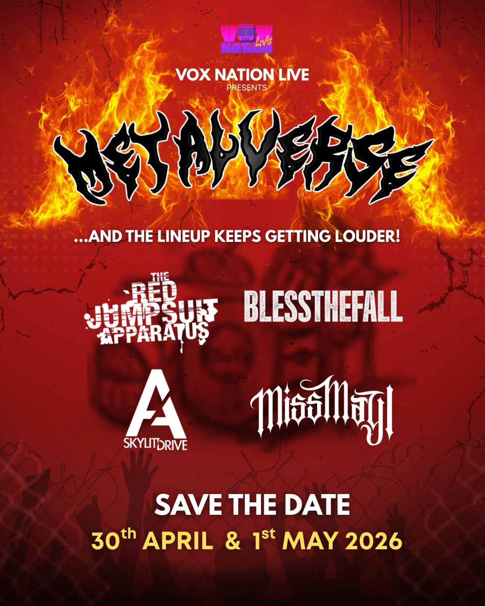 Metalverse: Malaysia’s new metal festival to feature Miss May I, Red Jumpsuit Apparatus, Blessthefall and more in 2026