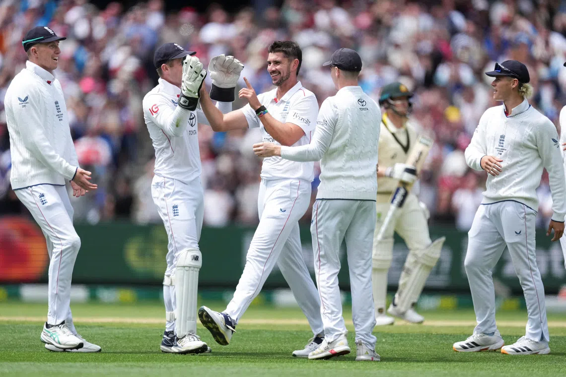 England bowled out for 110 in reply to Australia's 152 in fourth Ashes test
