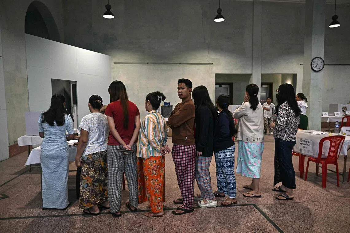 Myanmar’s election is derided as fake, but the nation’s suffering is all too real