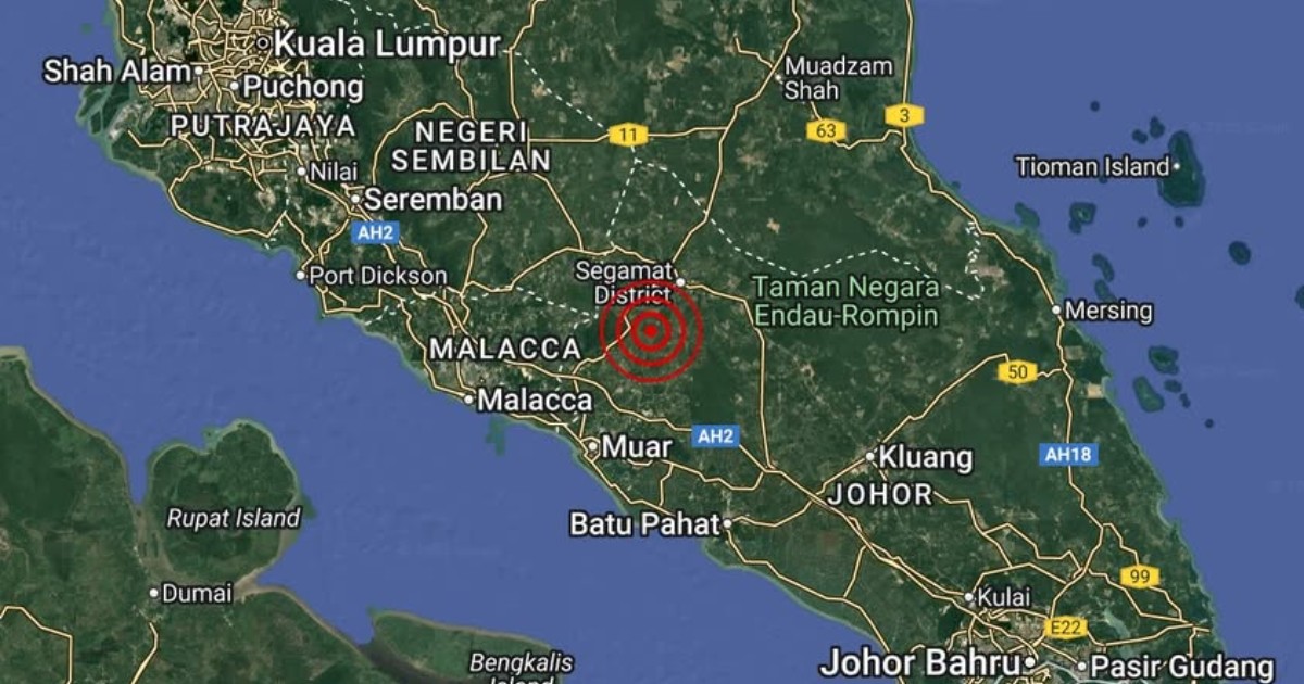 Tremors felt in Johor after minor quake on Dec 28