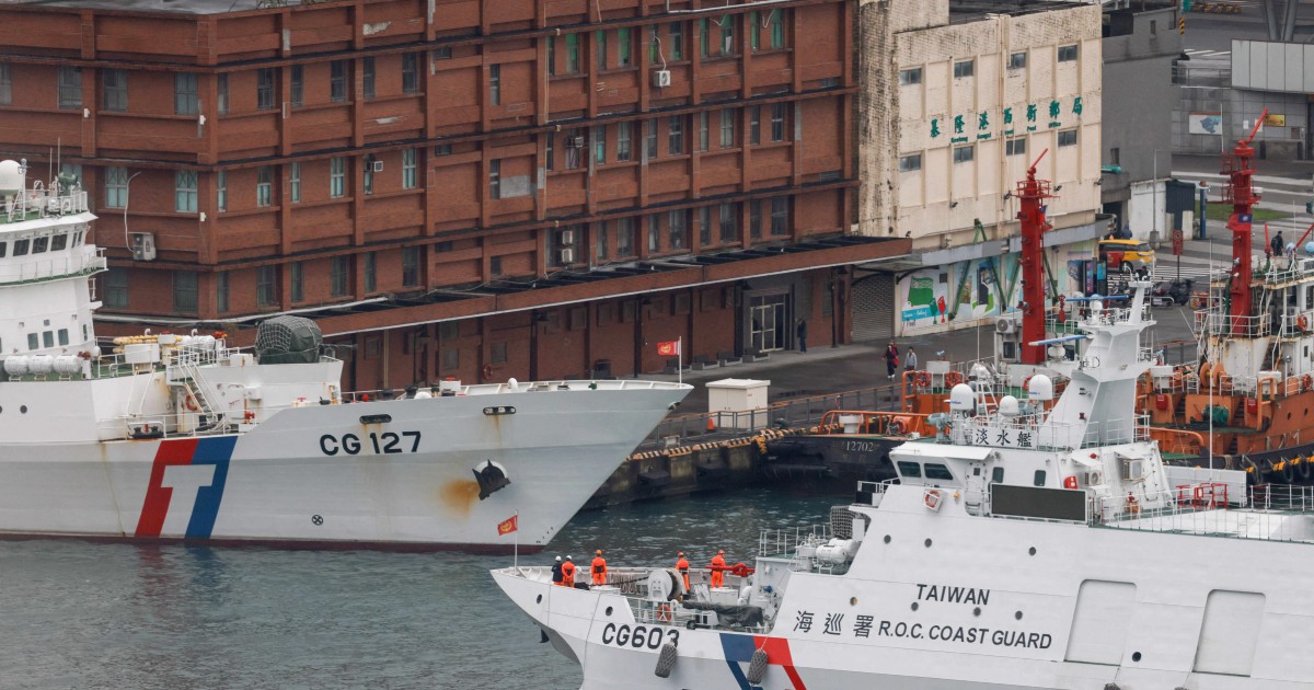 Taiwan stays on high alert as Chinese ships pull back after massive drills