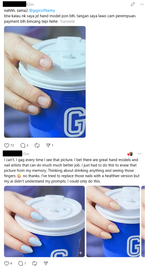 Unkempt Nails On Coffee Chain’s Poster Turns Off Customers