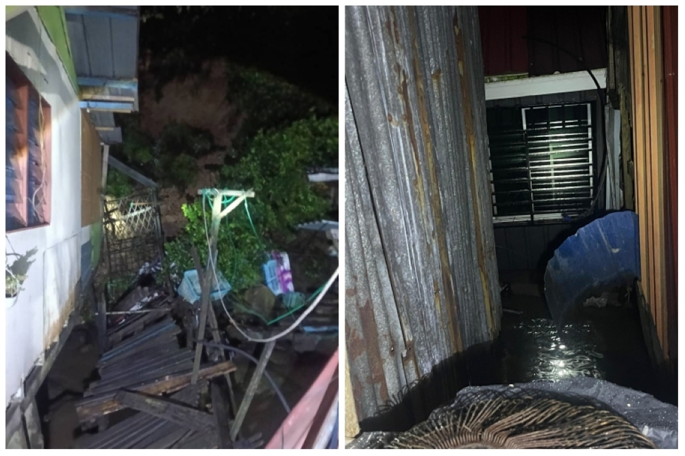 Landslide damages three homes in Kota Kinabalu, no injuries reported