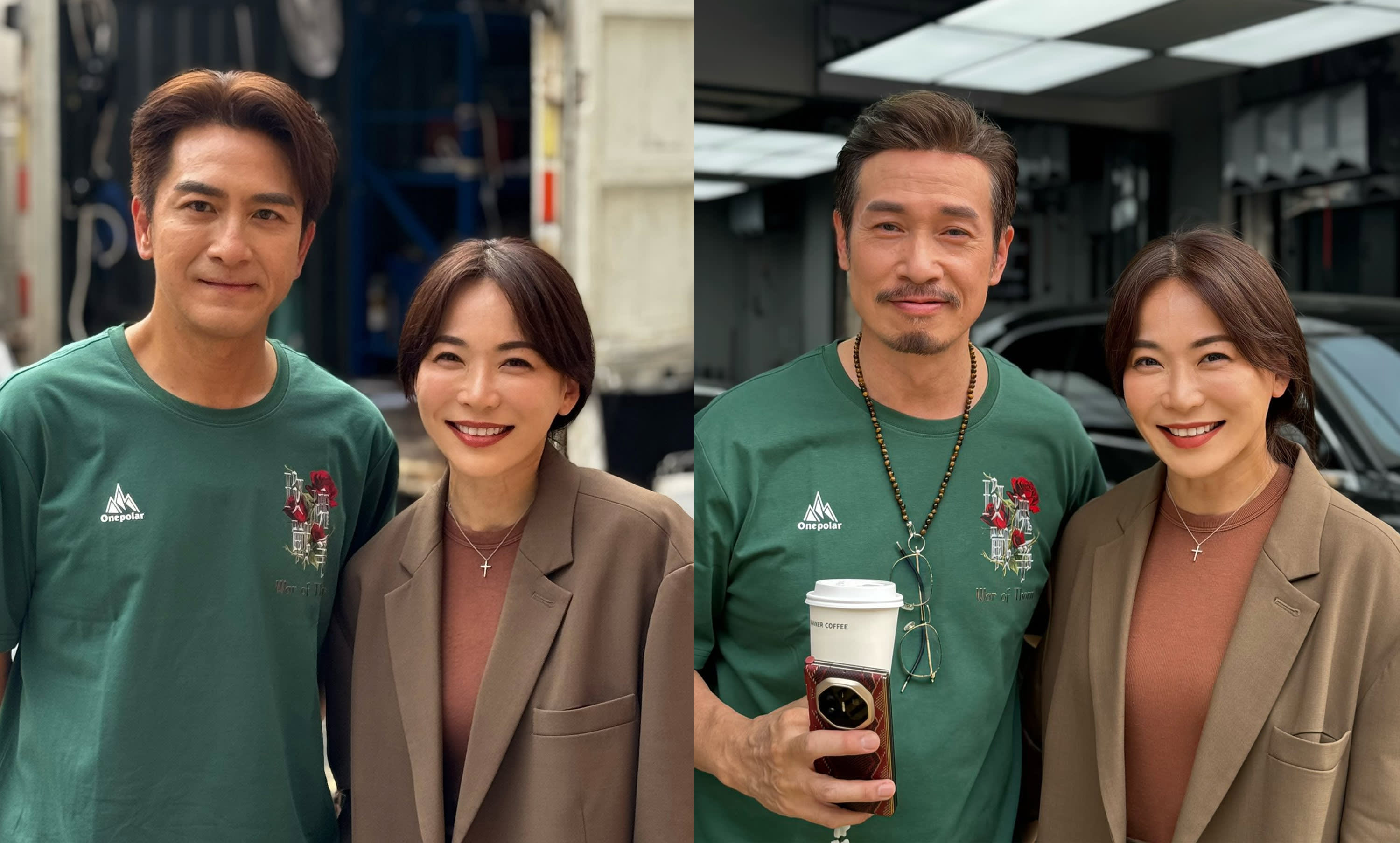Ex Mediacorp Star Visits Set Of HK Director Husband’s New TVB Drama; Reunites With Tavia Yeung