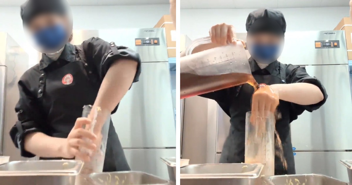 Gross! Chagee employee fired after she filmed herself assembling drinks with bare hands!