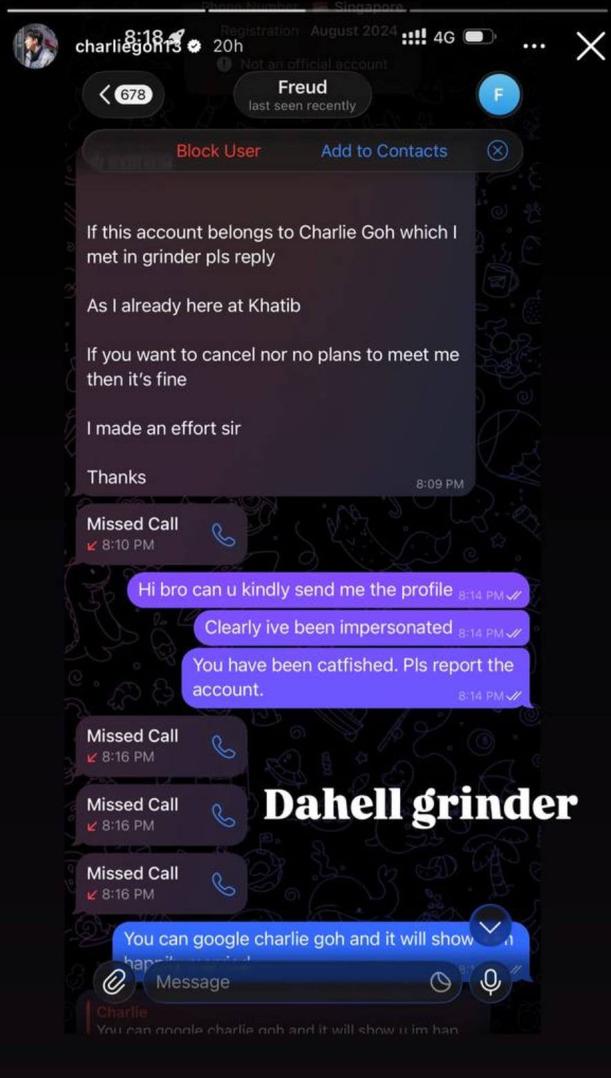 Ah Boys To Men Star Got Impersonated On Grindr; Ended Up Getting Texts From A Match