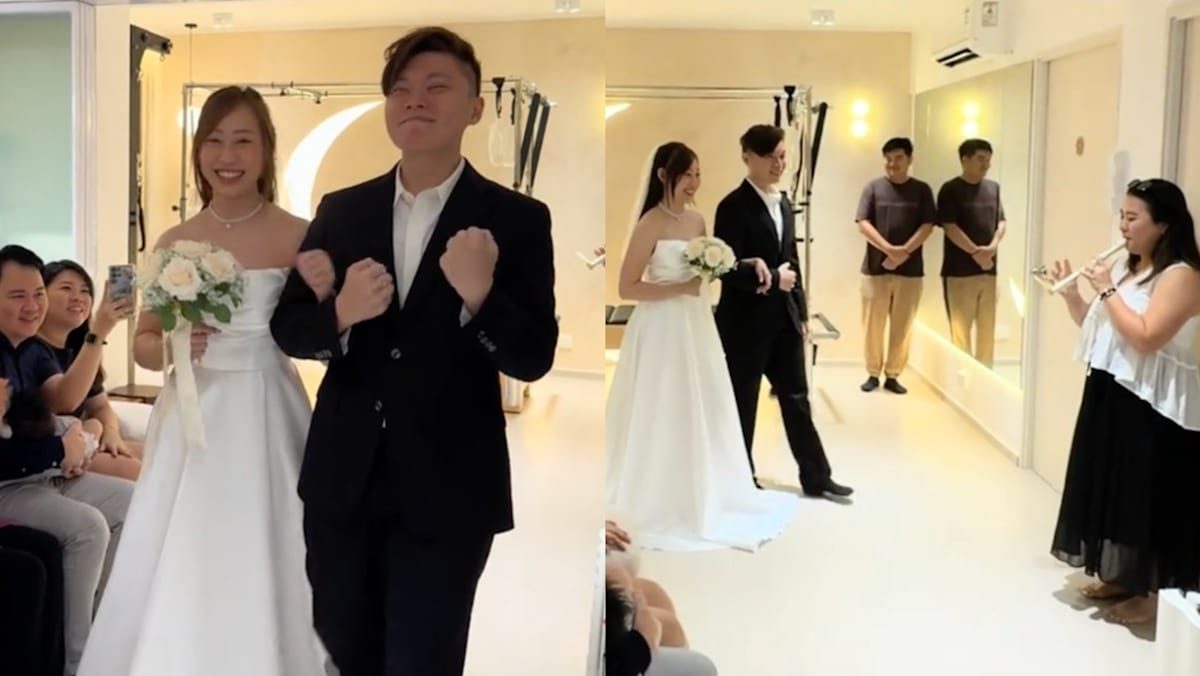 SG Couple's Home Wedding Featured Their Friend Playing March-In Music On Recorder