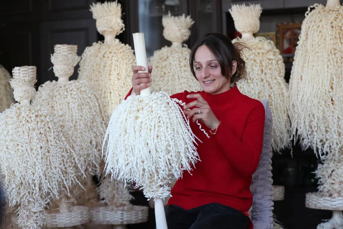 Georgians set decorative tree ablaze to usher in hope for new year