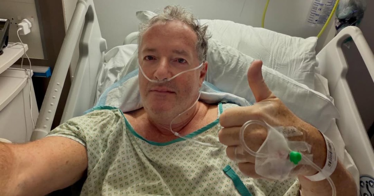 Piers Morgan hospitalised after breaking hip