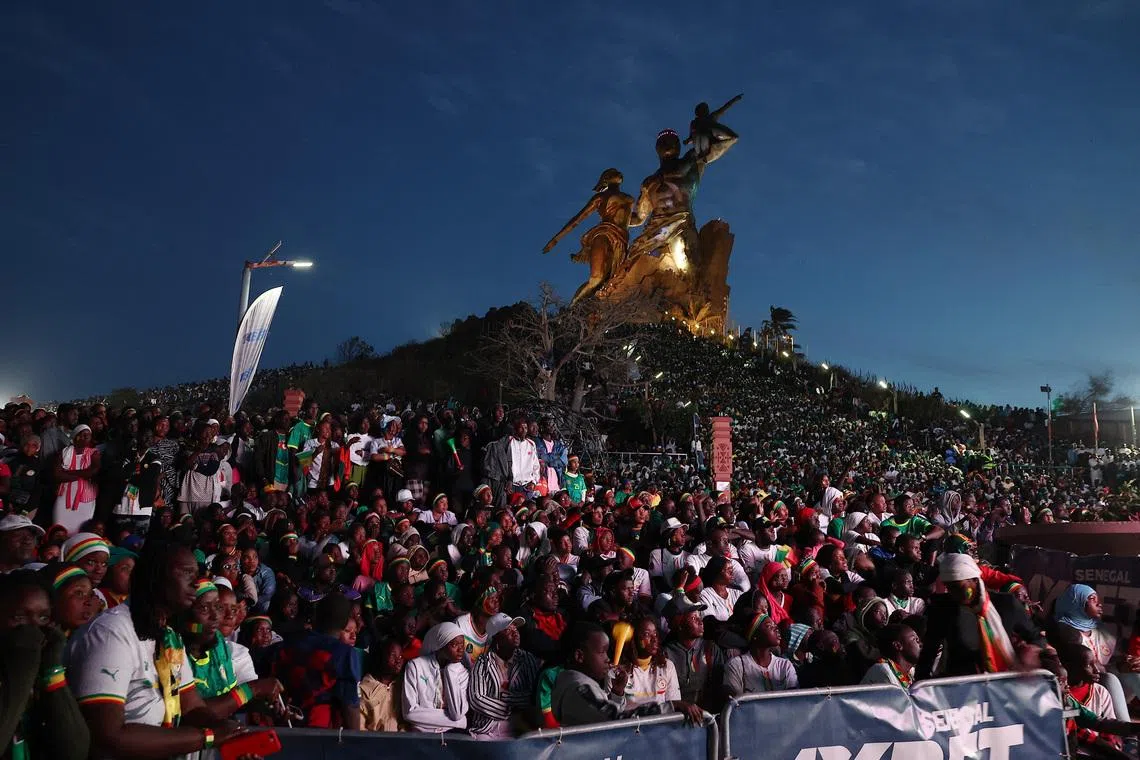 Senegal fans dance in the streets after Africa Cup of Nations win