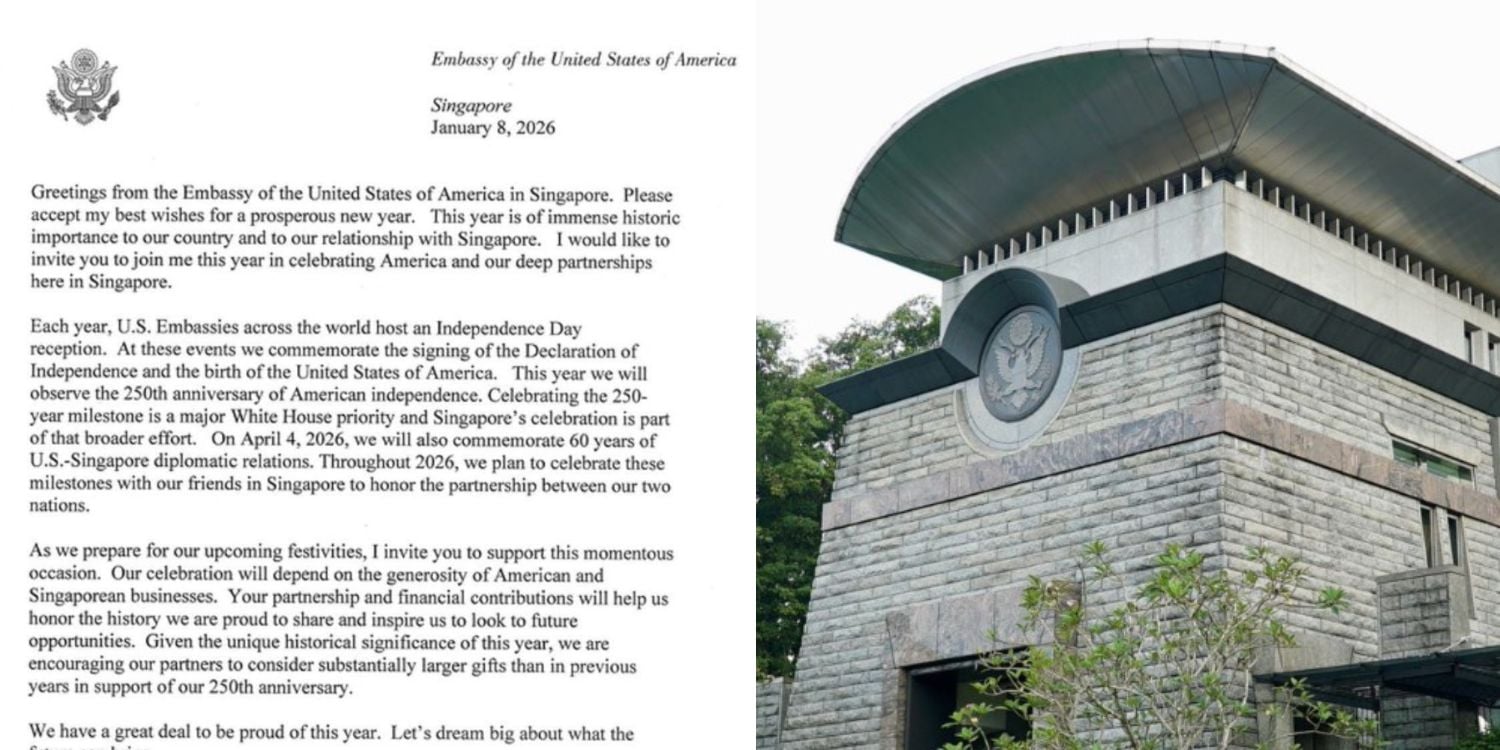 Wahlao, buay paiseh meh?! US embassy shamelessly asks S’pore firms for... 🙄​