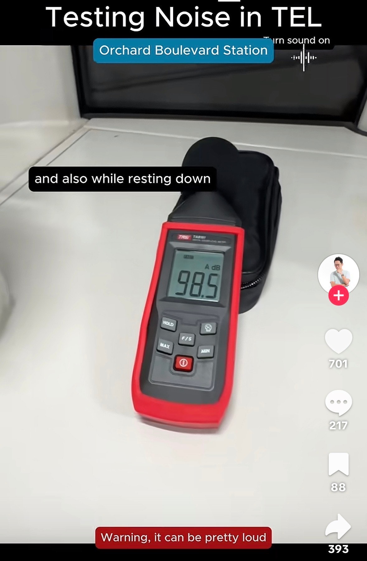 He Measured Noise Levels On The TEL MRT Line — And This Was What He Found