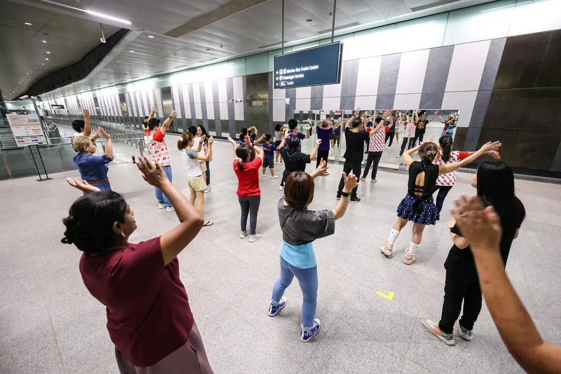 Free dance-friendly mirrored space now available at Marina South Pier MRT