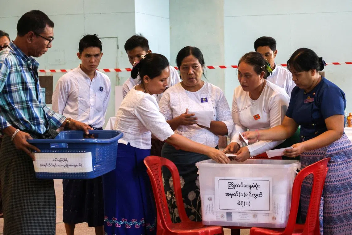 Final phase of Myanmar's election underway, military-backed party set to win