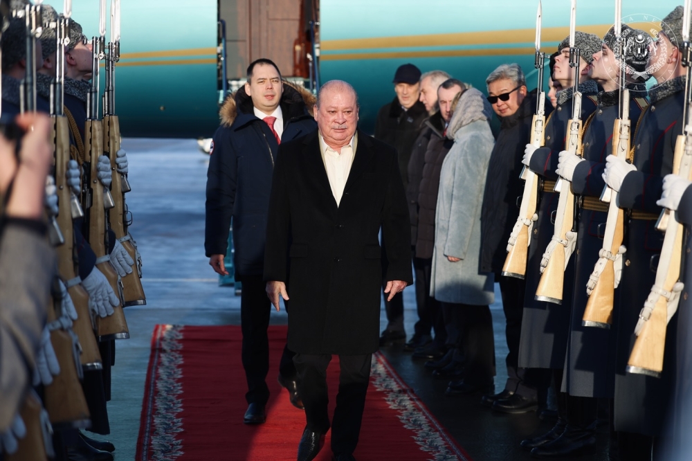 Sultan Ibrahim lands in Saint Petersburg on special invitation of Vladimir Putin