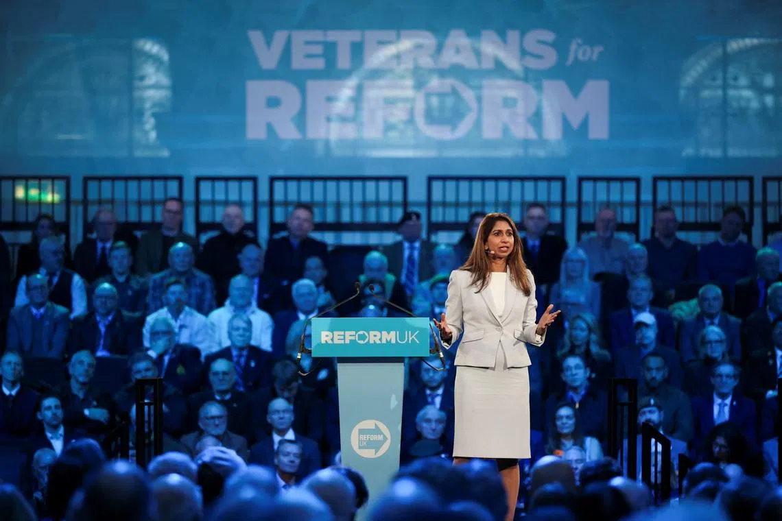 UK populist Reform attracts latest Conservative defector Braverman