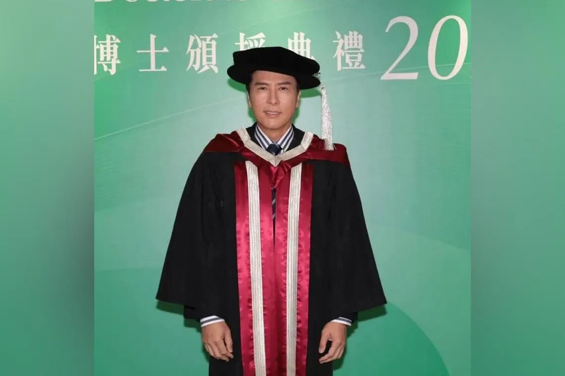 Action star Donnie Yen receives honorary doctorate from Hong Kong university
