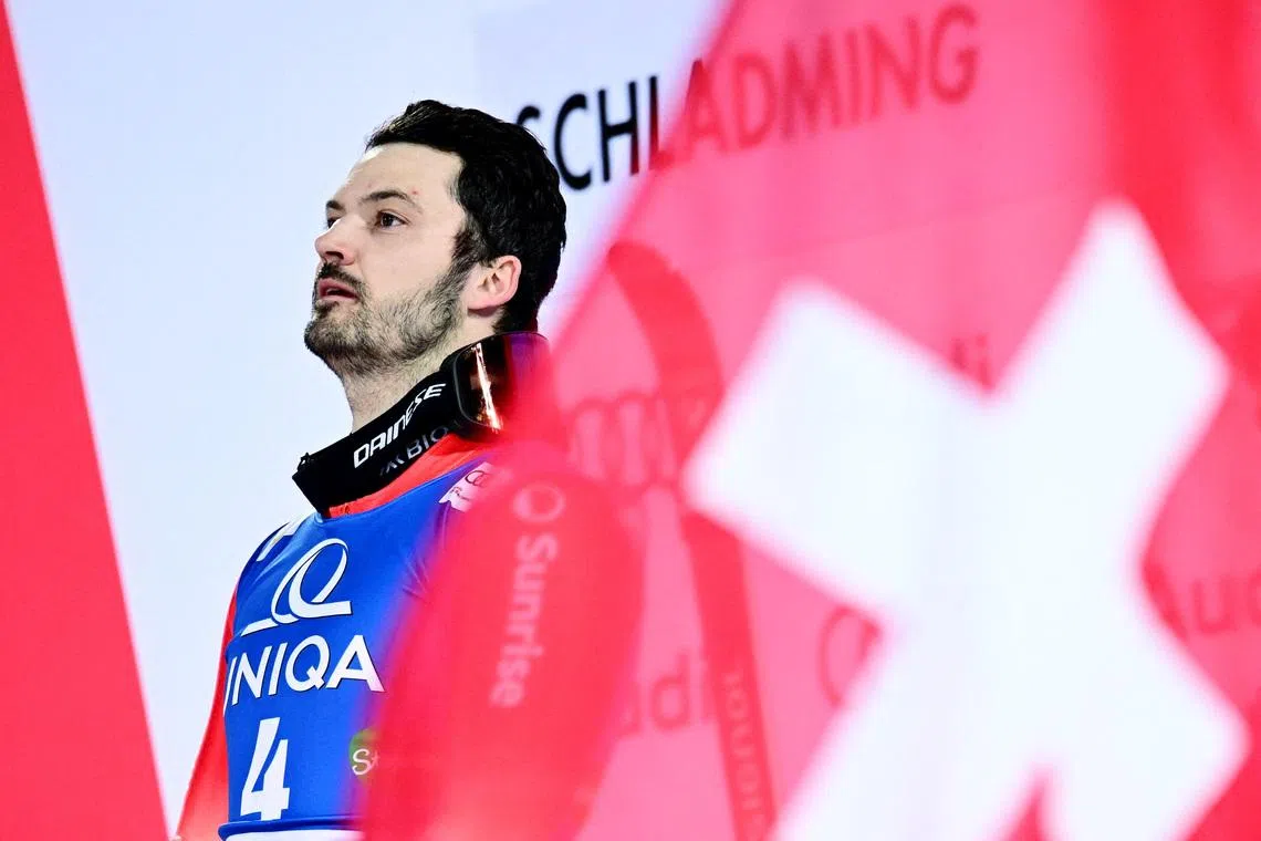 Alpine skiing-Swiss Meillard wins giant slalom under Schladming lights
