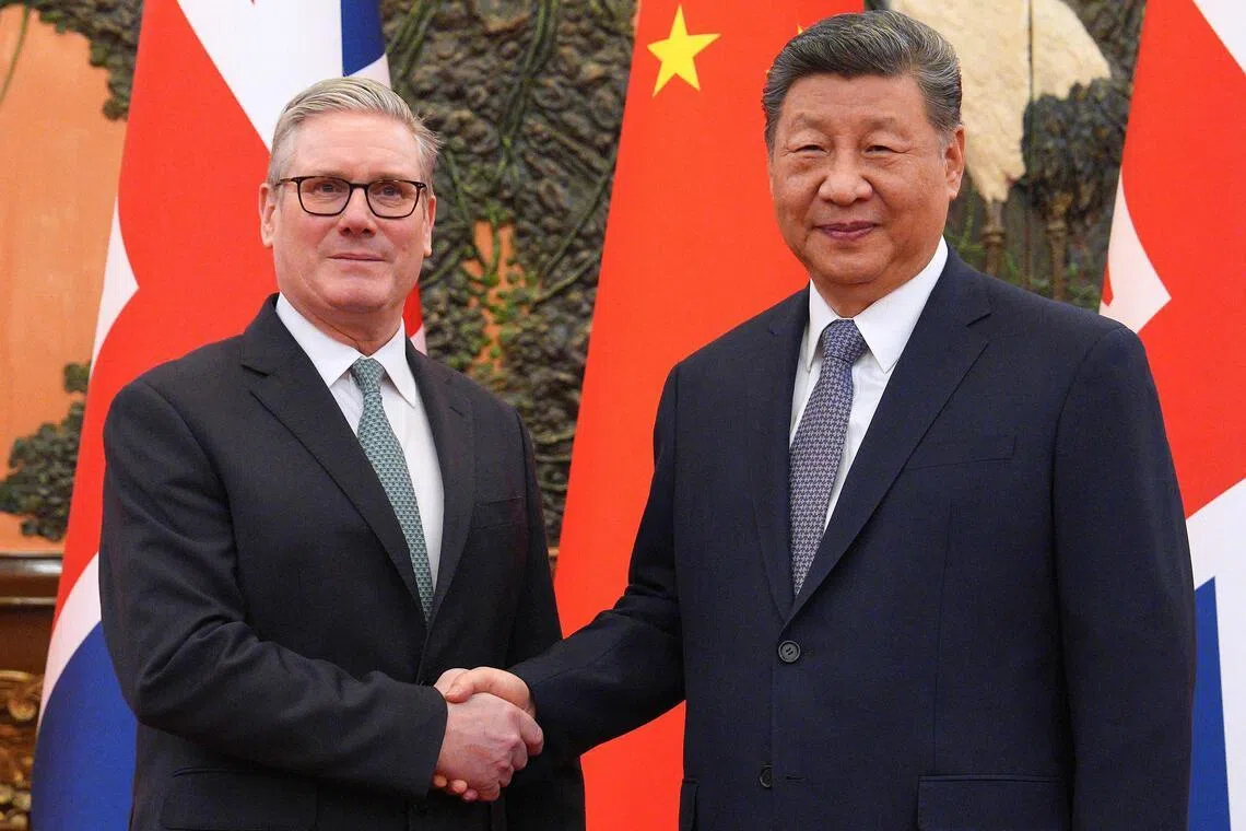 Football charm offensive: British PM Starmer seeks ties reset with Chinese President Xi