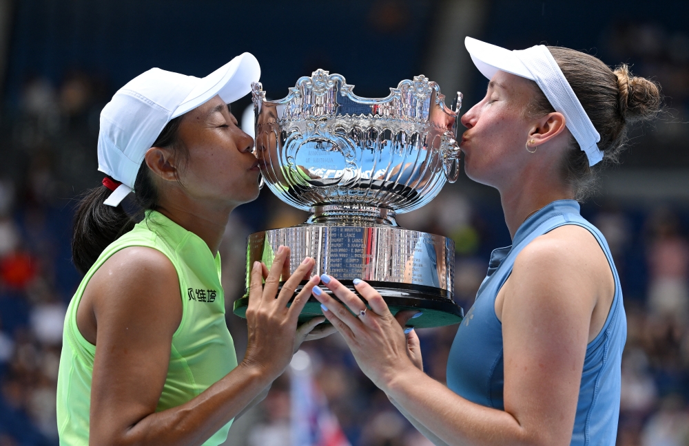 Mertens wins sixth major, Zhang third as pair take Australian Open doubles