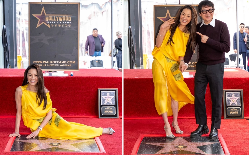 Oscar winner Michelle Yeoh dazzles as she earns Hollywood Walk of Fame star