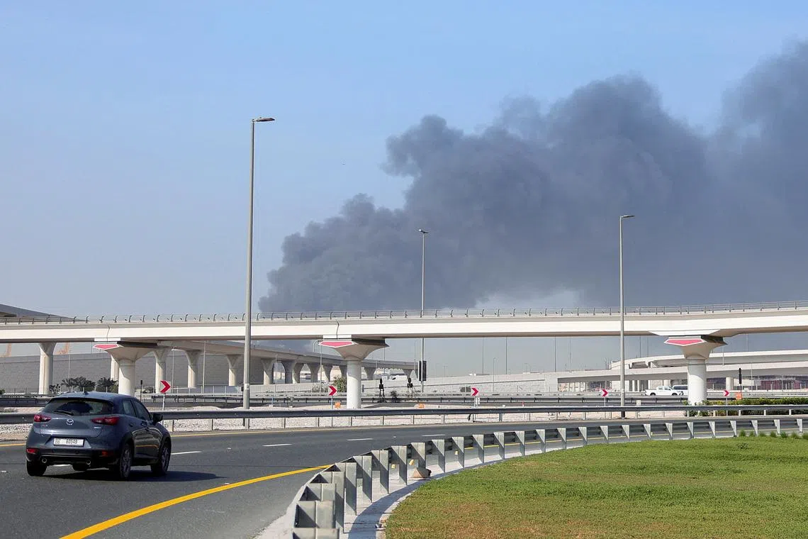 Abu Dhabi complex housing embassies damaged as retaliatory strikes widen in Gulf