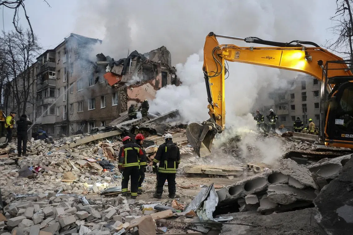 Russia hits Ukraine with drones, missiles, kills at least seven in Kharkiv