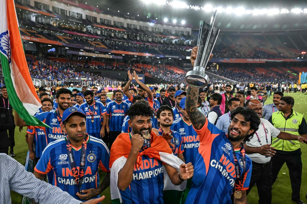 India’s men’s cricket team pockets US$14m after record third T20 World Cup win at home