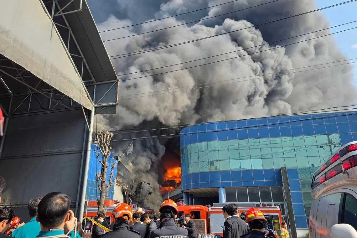 Fire at Korean car parts factory kills 10, injures 59, 4 still missing